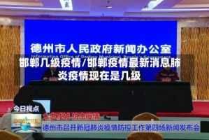 邯郸几级疫情/邯郸疫情最新消息肺炎疫情现在是几级