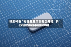 辅助神器“福建旺旺麻将怎么开挂”科技辅助神器手机版教程
