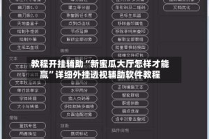 教程开挂辅助“新蜜瓜大厅怎样才能赢”详细外挂透视辅助软件教程