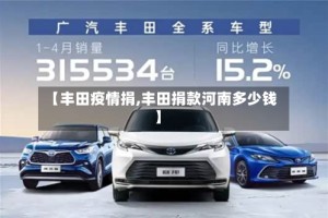 【丰田疫情捐,丰田捐款河南多少钱】