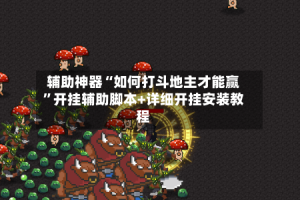 辅助神器“如何打斗地主才能赢”开挂辅助脚本+详细开挂安装教程