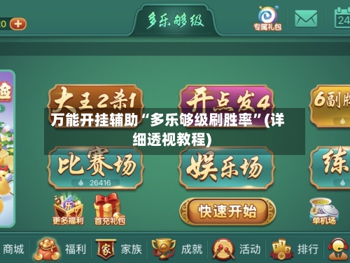 万能开挂辅助“多乐够级刷胜率”(详细透视教程)-第1张图片