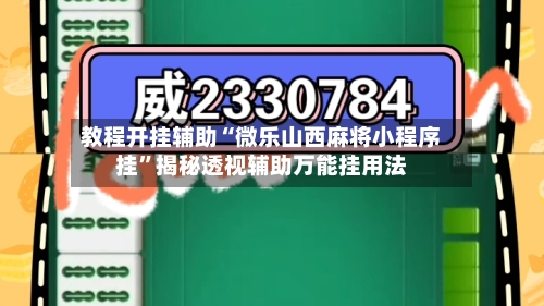 教程开挂辅助“微乐山西麻将小程序挂	”揭秘透视辅助万能挂用法-第2张图片