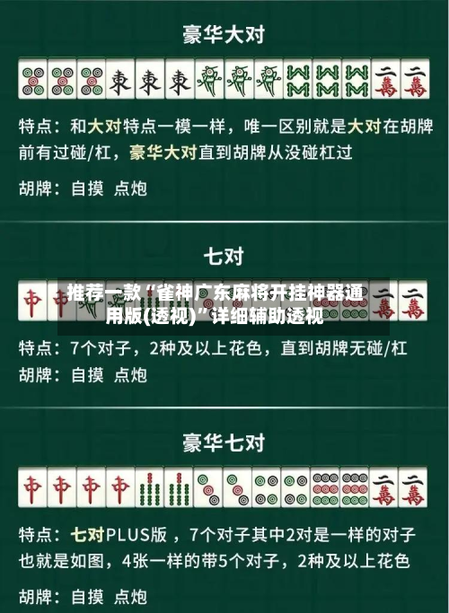推荐一款“雀神广东麻将开挂神器通用版(透视)”详细辅助透视-第1张图片