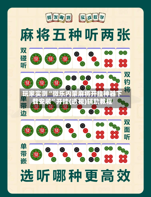 玩家实测“微乐内蒙麻将开挂神器下载安装”开挂(透视)辅助教程-第1张图片