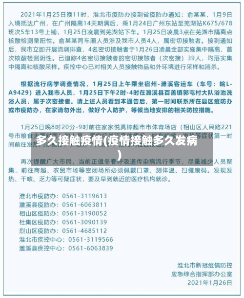 多久接触疫情(疫情接触多久发病)-第1张图片
