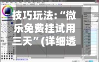 技巧玩法:“微乐免费挂试用三天”(详细透视教程)-第3张图片