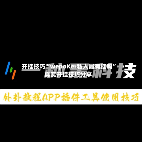 开挂技巧“wepoKer私人局有挂吗	”真实开挂技巧分享-第1张图片