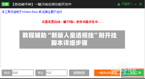 教程辅助“新版人皇透视挂	”附开挂脚本详细步骤-第3张图片