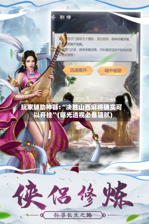 玩家辅助神器:“决胜山西麻将确实可以开挂”(曝光透视必备猫腻)-第2张图片