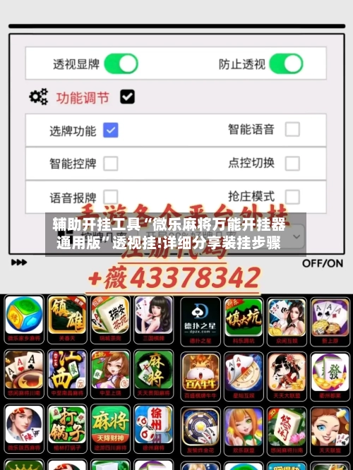 辅助开挂工具“微乐麻将万能开挂器通用版	”透视挂!详细分享装挂步骤-第2张图片