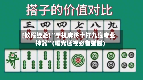 [教程经验]“手机麻将十打九赢专业神器”(曝光透视必备猫腻)-第1张图片