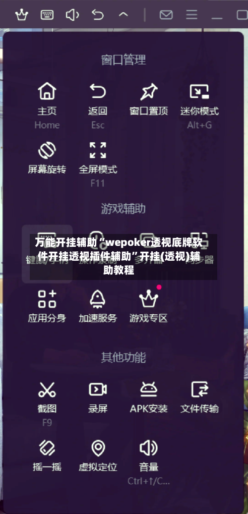 万能开挂辅助“wepoker透视底牌软件开挂透视插件辅助”开挂(透视)辅助教程-第2张图片