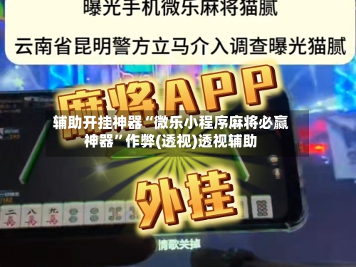 辅助开挂神器“微乐小程序麻将必赢神器	”作弊(透视)透视辅助-第1张图片