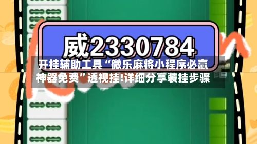 开挂辅助工具“微乐麻将小程序必赢神器免费”透视挂!详细分享装挂步骤-第3张图片